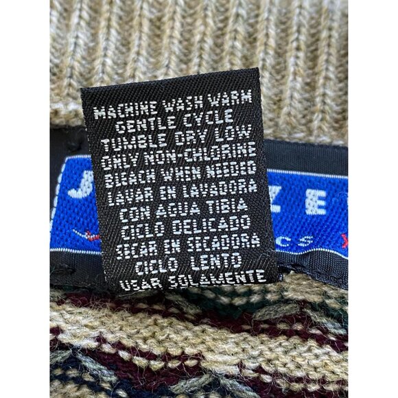 Vintage Jantzen Classics Size XL Men's Geometric Pattern Crewneck Sweater, 90s - Picture 4 of 9